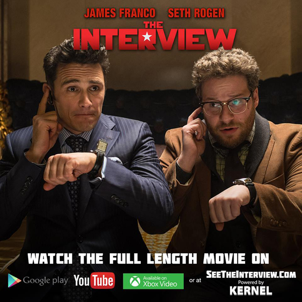 The Interview ทำเงิน 15 ล้านเหรียญจากการฉายออนไลน์ The Interview ทำเงิน 15 ล้านเหรียญจากการฉายออนไลน์The Interview ทำเงิน 15 ล้านเหรียญจากการฉายออนไลน์