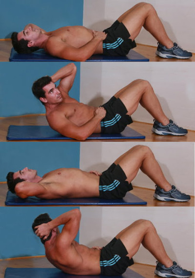 Oblique crunches Oblique crunches