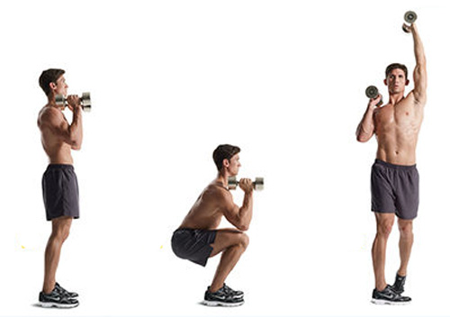 Alternating dumbbell shoulder press Alternating dumbbell shoulder press