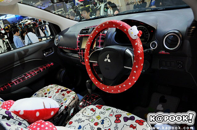 Mitsubishi Mirage Meets Hello Kitty Mitsubishi Mirage Meets Hello Kitty