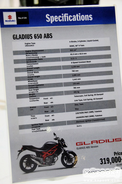 Suzuki Gladius 650ABS 2014 Suzuki Gladius 650ABS 2014
