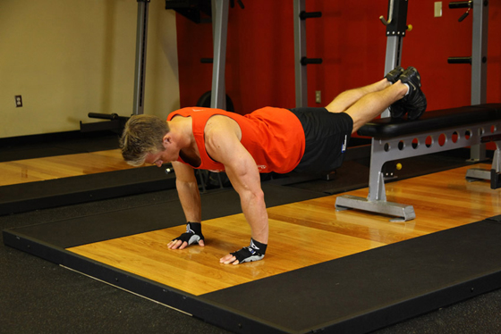 Feet-elevated pushups Feet-elevated pushups