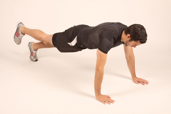 Single-leg pushup Single-leg pushup