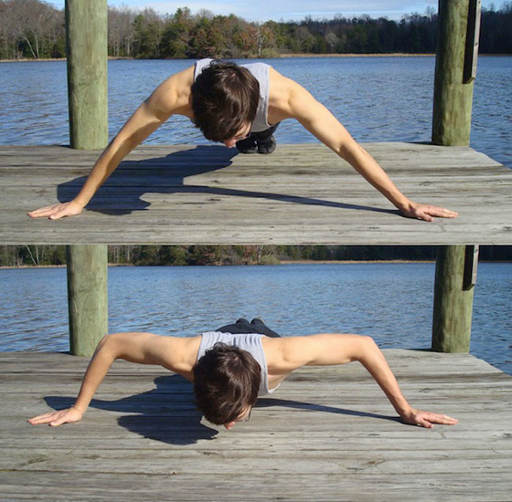 Wide-grip pushup Wide-grip pushup