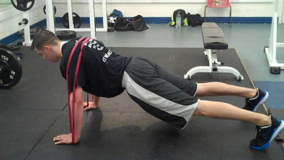 Band pushups Band pushups
