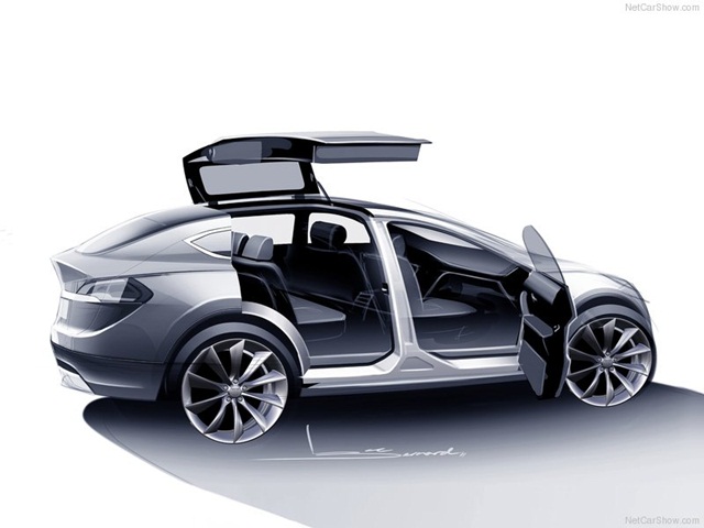 Tesla Model X รถ SUV Tesla Model X รถ SUV