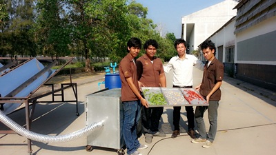 มทร.ธัญบุรี ใช้พลังงานแสงอาทิตย์+แก๊สชีวภาพ อบผลผลิตทางการเกษตร