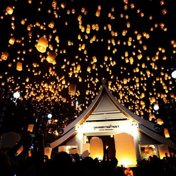 เก็บตกบรรยากาศลอยกระทง ณ ธุดงคสถานล้านนา