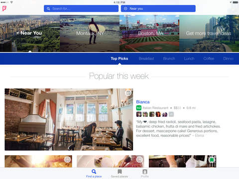 Foursquare for iPad Foursquare for iPad
