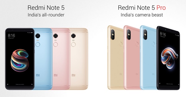 Xiaomi เปิดตัว Redmi Note 5 และ Redmi Note 5 Pro