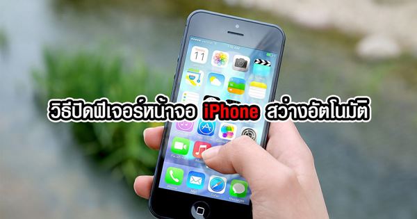 ปิดฟีเจอร์หน้าจอ iPhone สว่างอัตโนมัติ