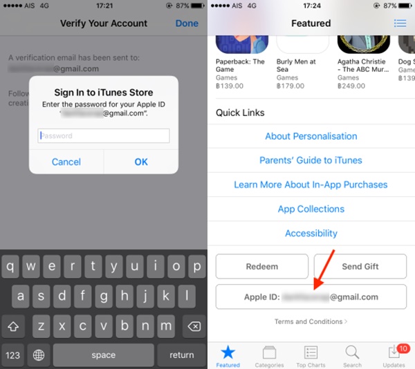 วิธีสมัคร Apple ID