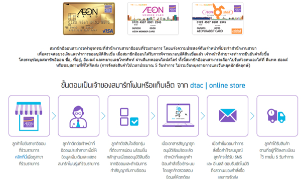 สมาชิกบัตรอิออนเป็นเจ้าของสมาร์ทโฟนจาก dtac online store พร้อมผ่อน 0%