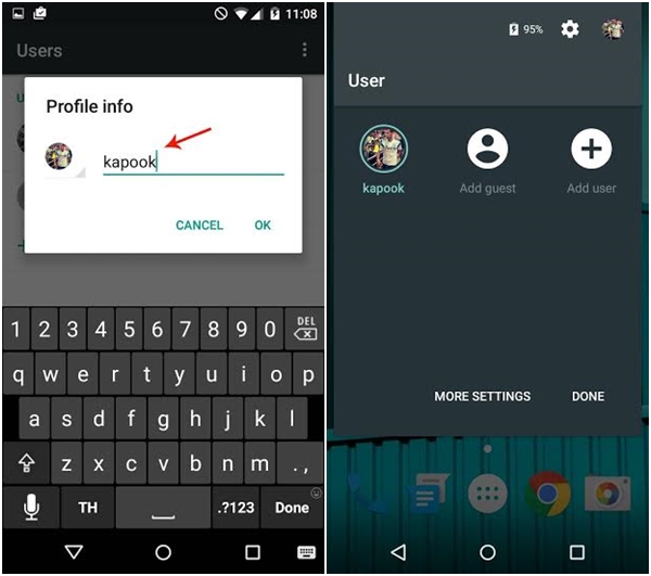 วิธีเปลี่ยนรูปโปรไฟล์ สำหรับ Android Lollipop