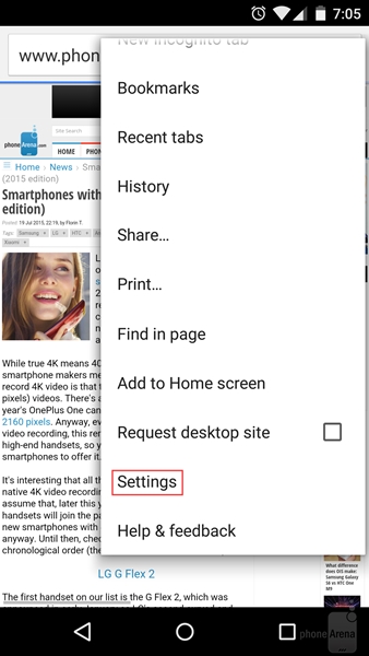 วิธีปรับขนาดตัวหนังสือบนเบราว์เซอร์ Chrome สำหรับ Android