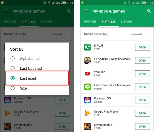 วิธีลบแอพฯ Android ที่ไม่ค่อยใช้ใน Google Play