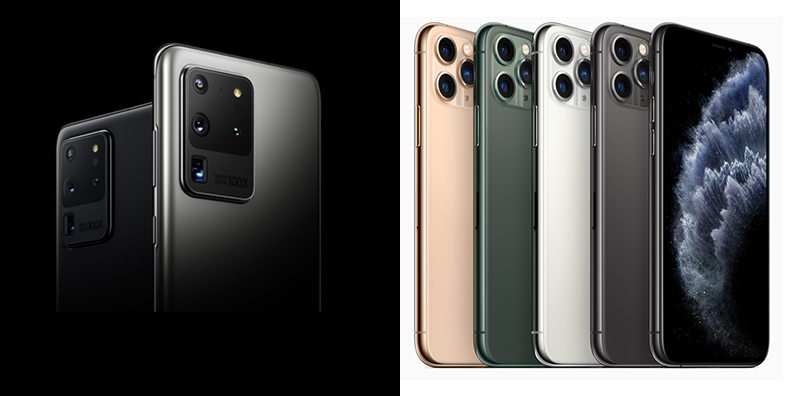 galaxy s20 ultra กับ iphone 11 pro max