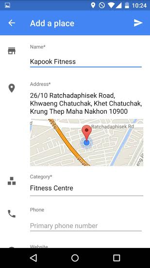 วิธีเพิ่มพิกัดบนแผนที่ Google Map