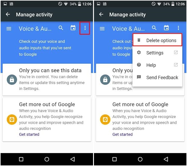 วิธีลบไฟล์เสียงจาก Google Now