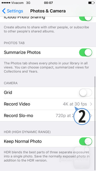 วิธีตั้งค่าภาพถ่ายวีดีโอระดับ 4K สำหรับ iPhone 6s