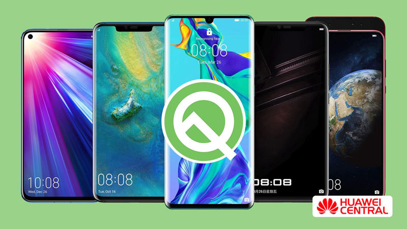 มือถือ Huawei ที่จะได้อัปเดต Android Q