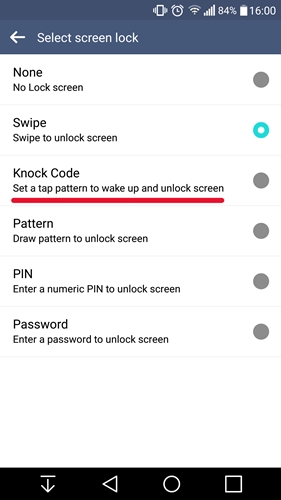 วิธีเปิดหน้าจอมือถือ LG G4 แบบ Knock Code 