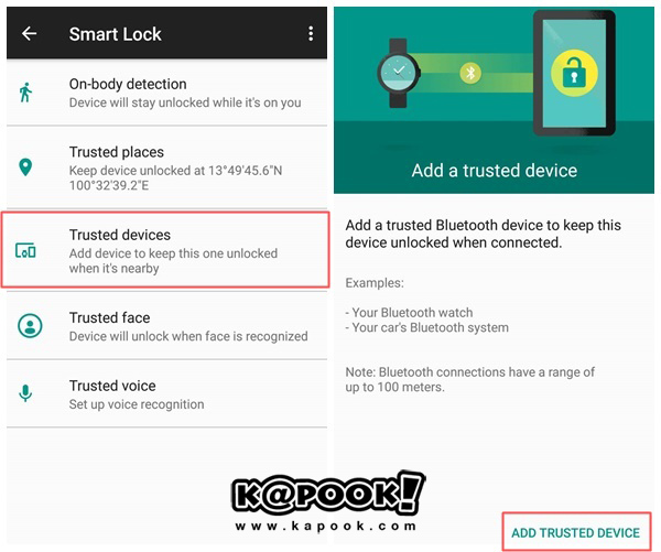 วิธีปลดล็อกหน้าจอมือถืออัตโนมัติ ด้วยฟีเจอร์ Smart Lock 