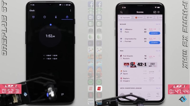 เทียบความเร็ว OnePlus 6T vs iPhone XS Max 