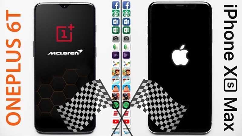 เทียบความเร็ว OnePlus 6T vs iPhone XS Max 