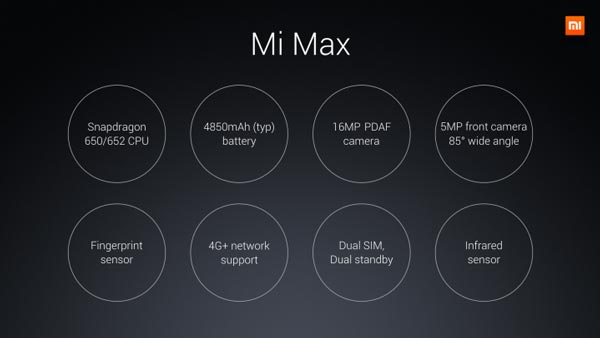 Xiaomi เปิดตัว Mi Max