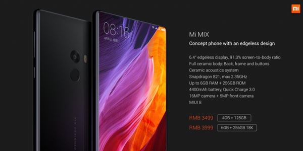 Xiaomi เปิดตัว Mi MIX