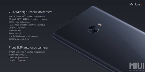 Xiaomi เปิดตัว Mi Note 2