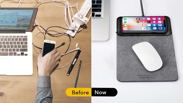 MousePad+ แผ่นรองเม้าส์พร้อมแท่นชาร์จ