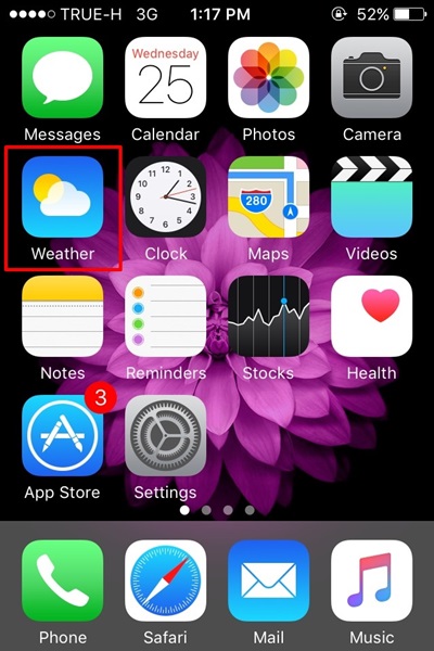 วิธีเปลี่ยนหน่วยอุณหภูมิในแอปฯ Weather บน iPhone