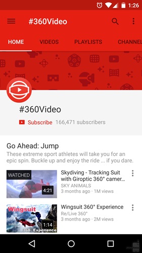 วิธีดู YouTube แบบ 360 องศา