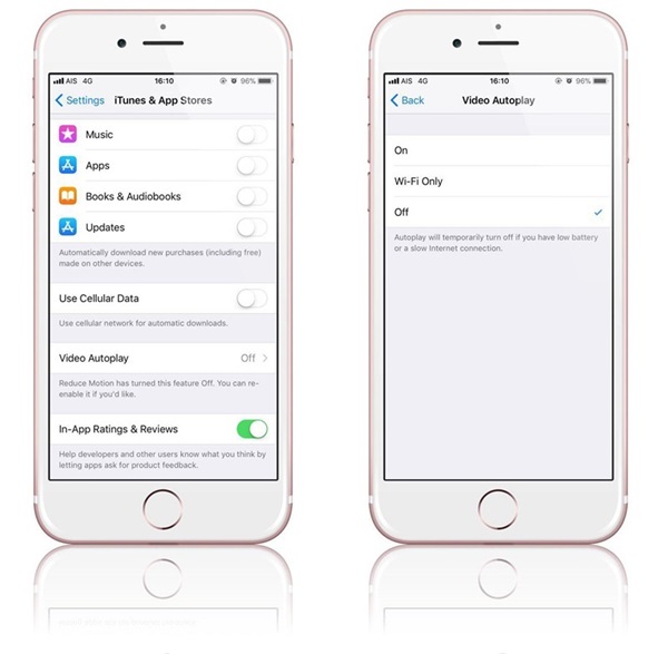 วิธีปิดวิดีโอไม่ให้เล่นอัตโนมัติใน App Store