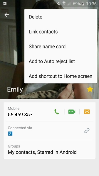 วิธีบล็อกเบอร์โทรจากรายชื่อ สำหรับ Samsung Galaxy S6