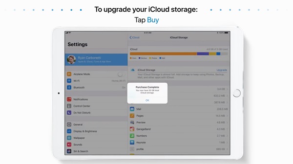 วิธีซื้อพื้นที่เก็บข้อมูลเพิ่มบน iCloud