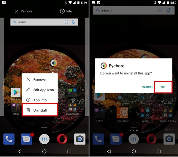 วิธีลบแอปฯ Android แบบใหม่