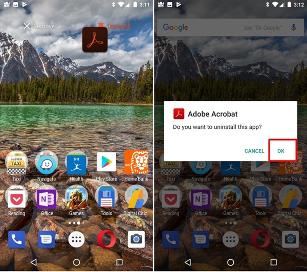 วิธีลบแอปฯ Android แบบใหม่