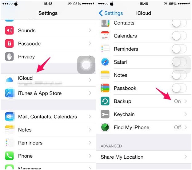 วิธีเปิดใช้งาน iCloud