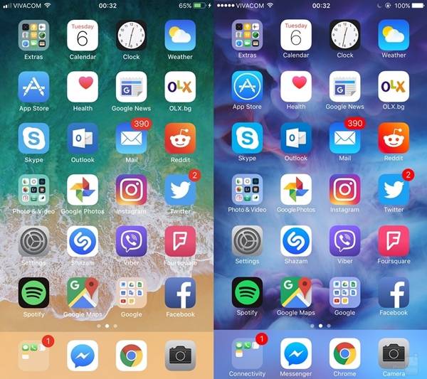 เทียบความต่างอินเทอร์เฟซ iOS 11 และ iOS 10