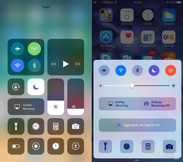 เทียบความต่างอินเทอร์เฟซ iOS 11 และ iOS 10