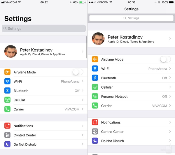 เทียบความต่างอินเทอร์เฟซ iOS 11 และ iOS 10