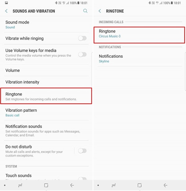 วิธีเปลี่ยนเสียงเรียกเข้า Samsung Galaxy S8, Galaxy S8 Plus และ Galaxy Note 8