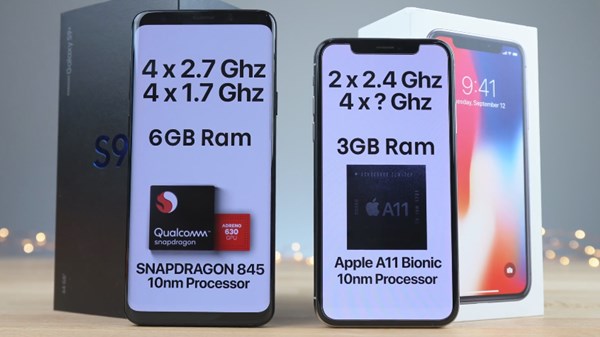 Samsung Galaxy S9 Plus vs iPhone X
