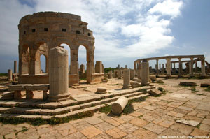 Leptis Magna โบราณสถานสถาปัตยกรรมโรมัน 