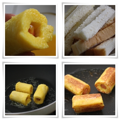 แซนวิชไส้กรอกทอด