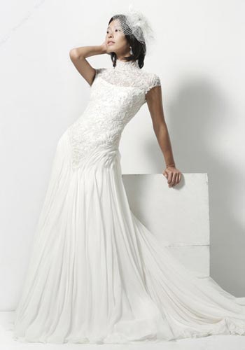 ชุดแต่งงานแบบมีแขน สวยสง่าไม่แพ้ใคร