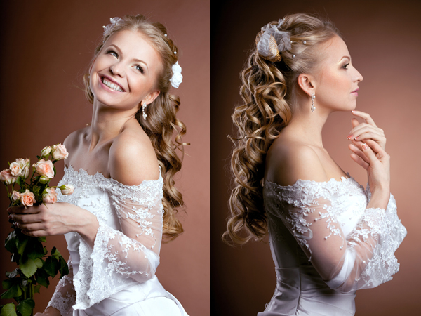 แบบผมเจ้าสาวผมยาว